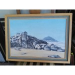 Средна картина масло на платно Испания, отлична рамка - 3743 - KA37